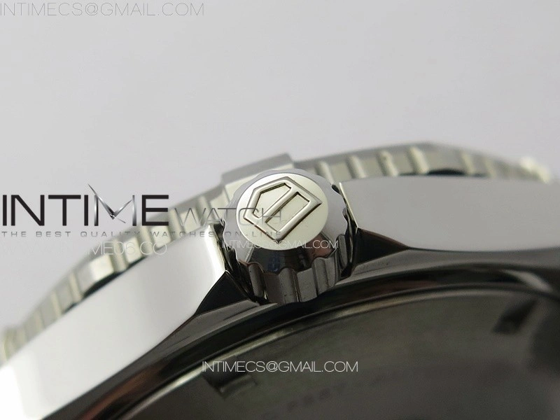 Aquaracer Calibre 5 41.5mm TARF 1:1 Best Edition Black Dial Black Bezel on SS Bracelet SW200